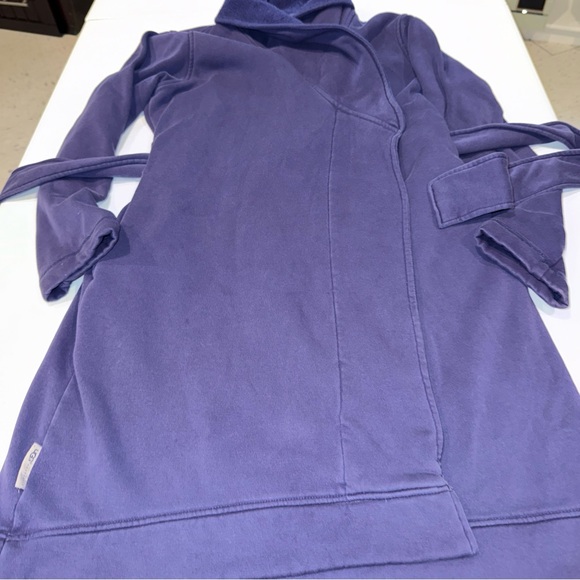 UGG Robe Womens Medium Blue Fleece Lined Belted Cozy Lounge Bathrobe - Picture 10 of 13